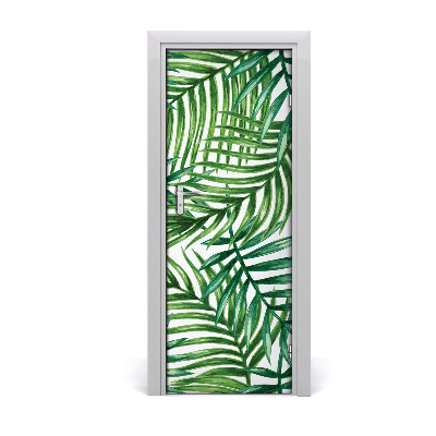 Tapet autocolant pentru uși Frunze de palmier