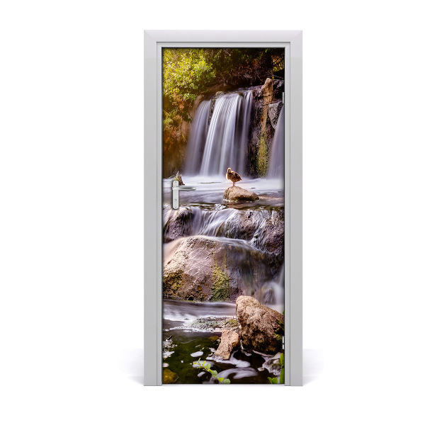 Autocolant de uși Cascada păsărilor