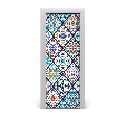Autocolant de uşă Placi ceramice orientale