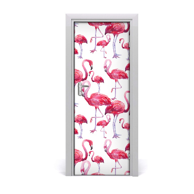 Autocolant de uşă Flamingo