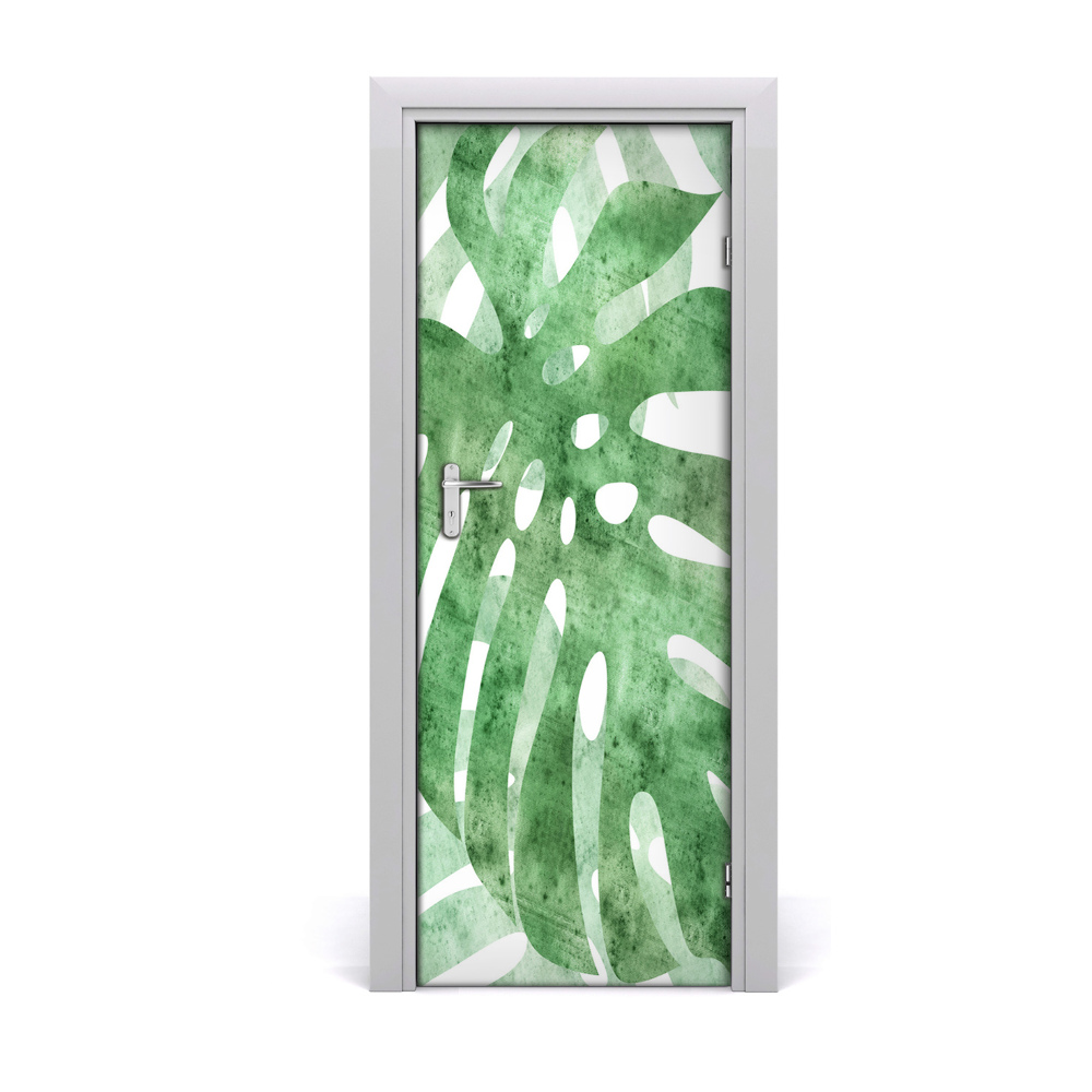 Autocolant de uşă Frunza de monstera