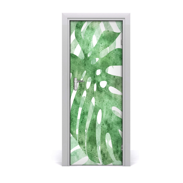 Autocolant de uşă Frunza de monstera