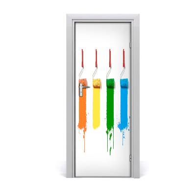 Autocolant pentru uși Role de vopsea colorate