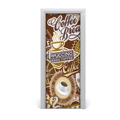 Autocolant de uși Subtitrare cafenea