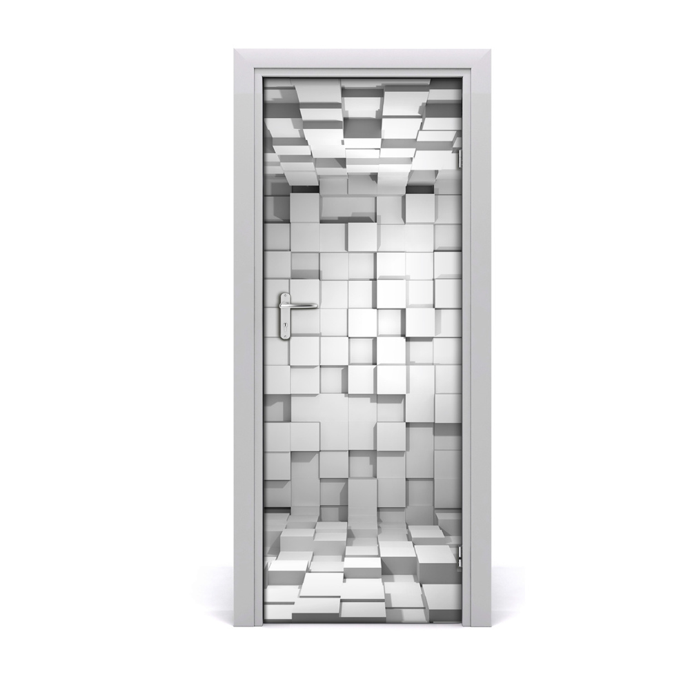 Autocolant uşă Cuburi