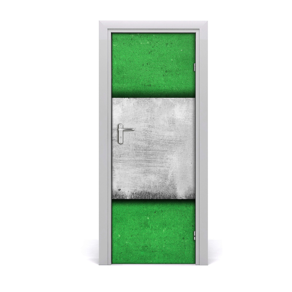 Tapet autocolant pentru uși Perete verde-gri