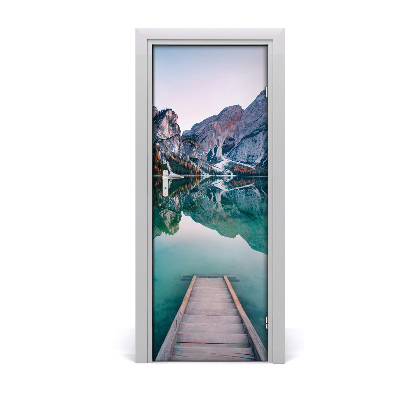 Autocolant de uși Debarcaderul lacului Górskie