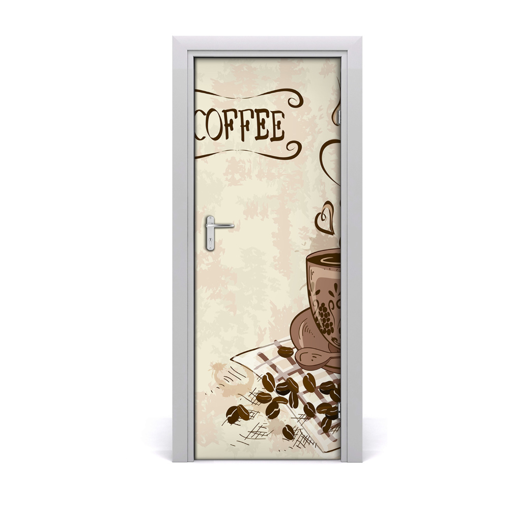 Tapet autocolant pentru uși Cafea aromata