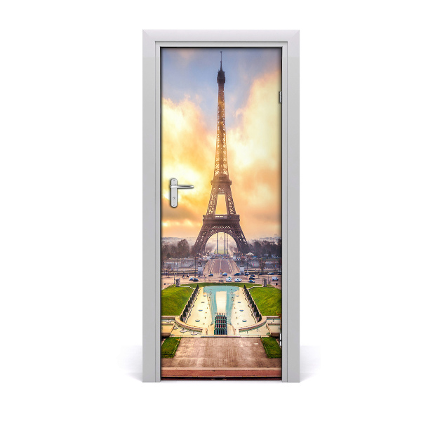Autocolant de uşă Turnul Eiffel Champs Elysées