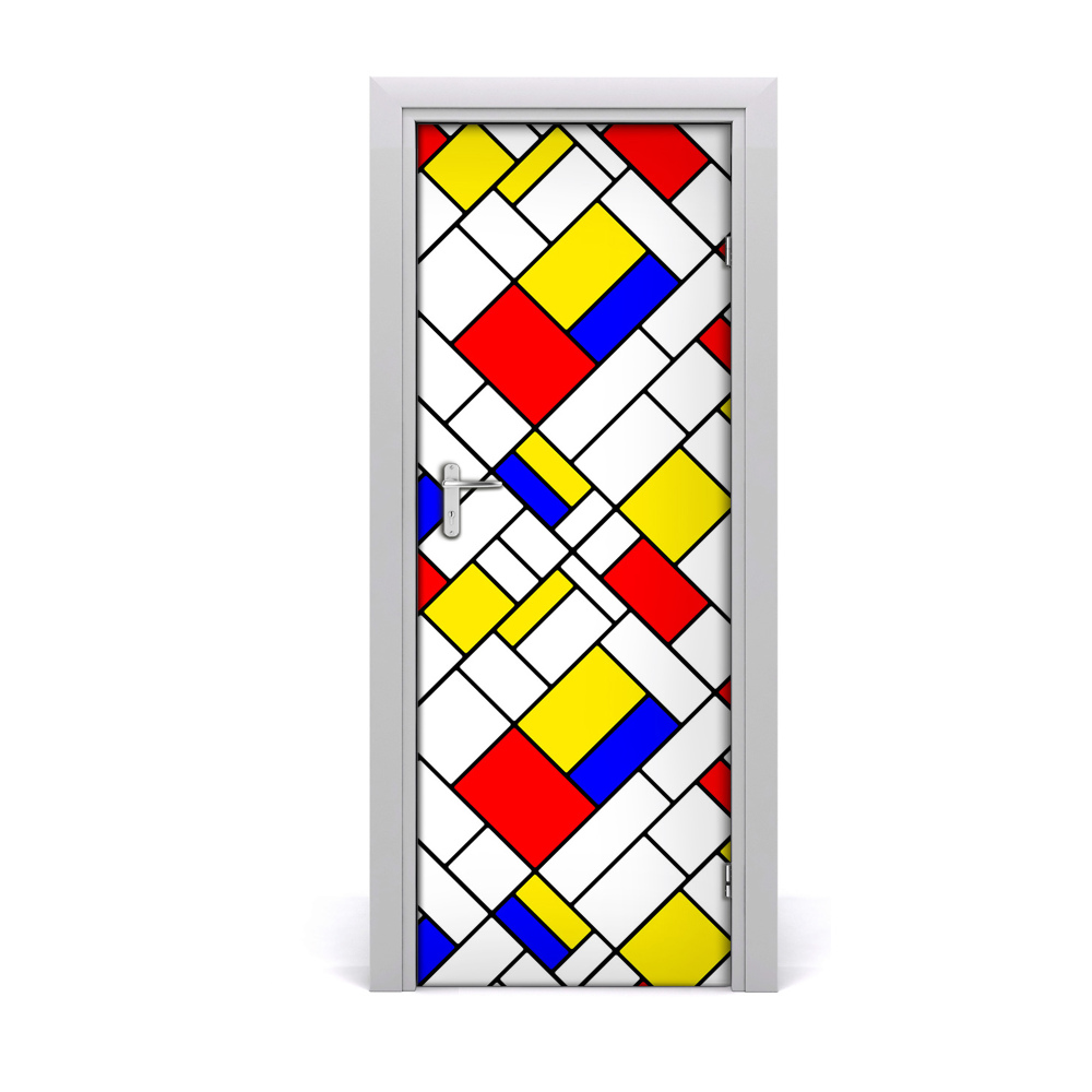 Autocolant de uși Dreptunghiuri colorate