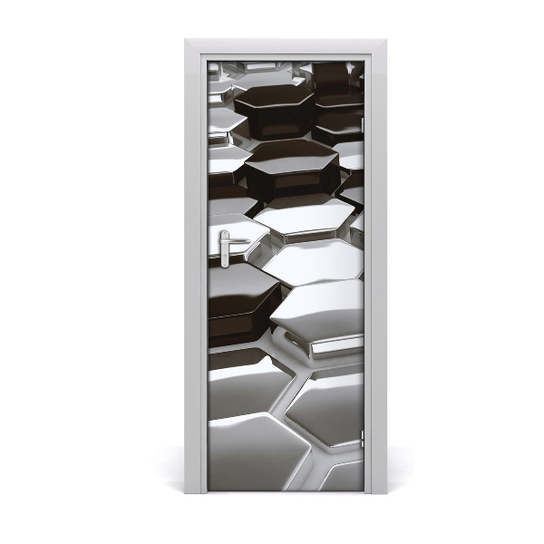 Autocolant pentru uși 3D abstract