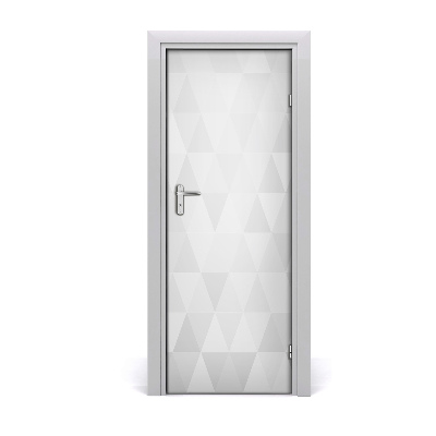 Autocolant uşă Fundal cu triunghiuri gri