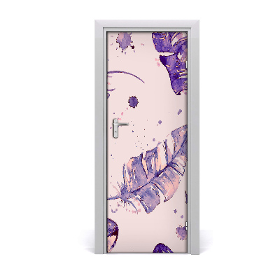 Autocolant de uși Pene violete