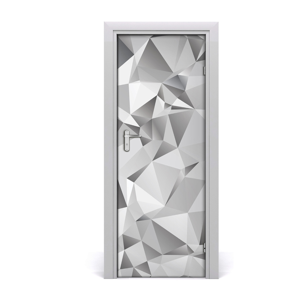 Autocolant uşă Triunghiuri gri