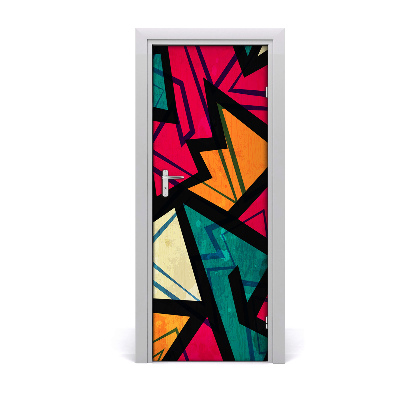 Autocolant de uşă Fundal geometric