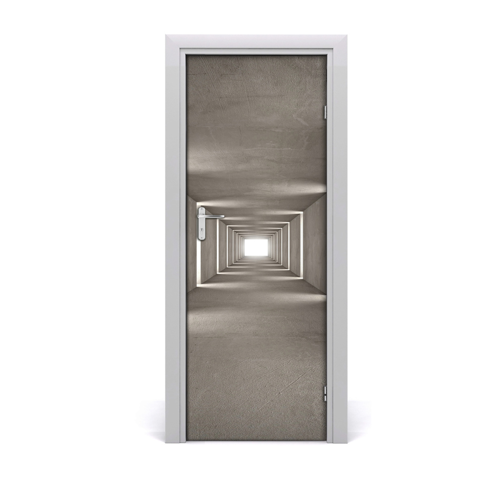 Autocolant de uşă Tunel de beton