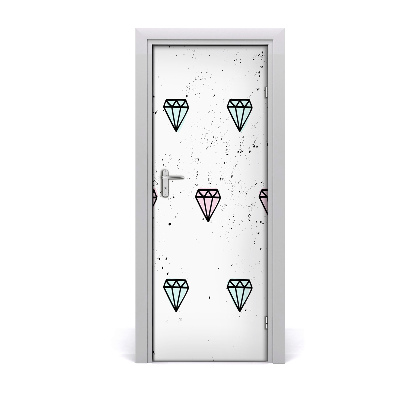 Autocolant de uși Diamante din desene animate