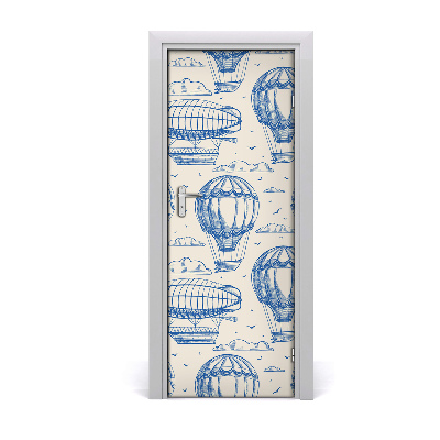 Tapet autocolant pentru uși Balon cu dirijabil