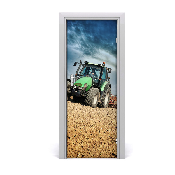 Autocolant de uşă Vehicule tractor verzi