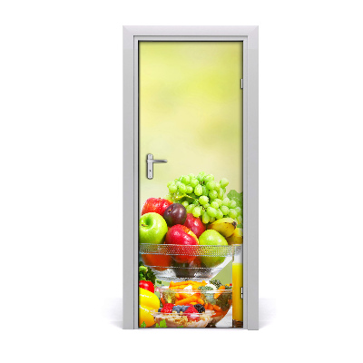 Autocolant de uşă Nebunia fructelor