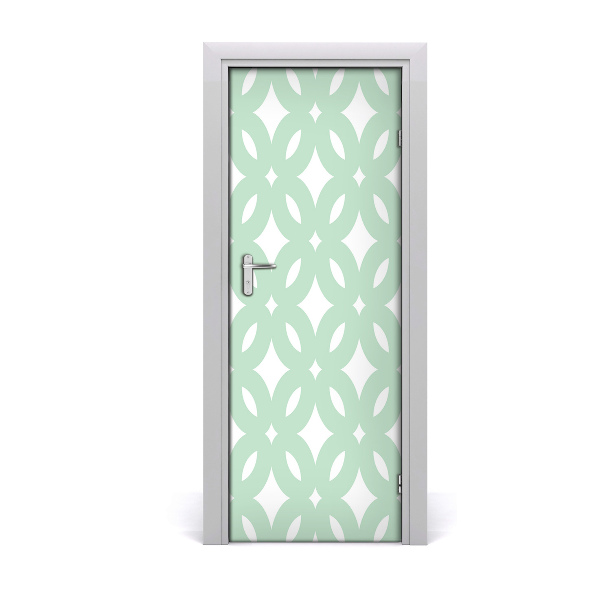 Autocolant uşă Fundal verde geometric