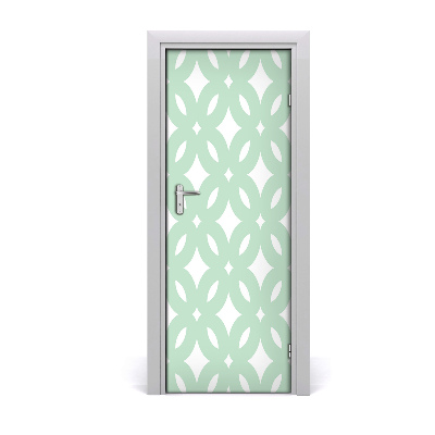 Autocolant uşă Fundal verde geometric