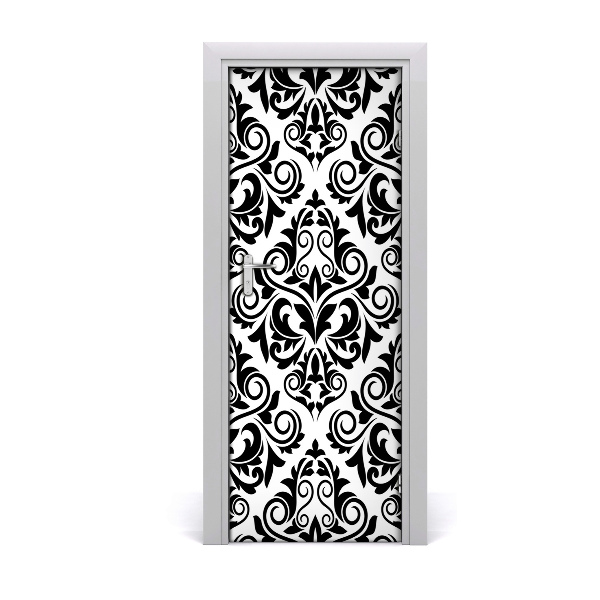 Autocolant pentru uși Model de ornamente