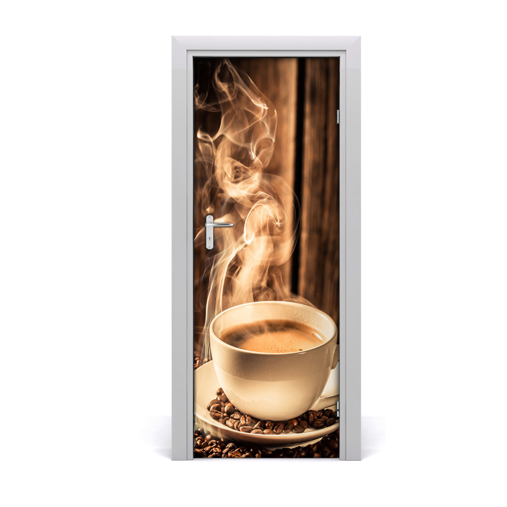 Tapet autocolant pentru uși Cafea preparată