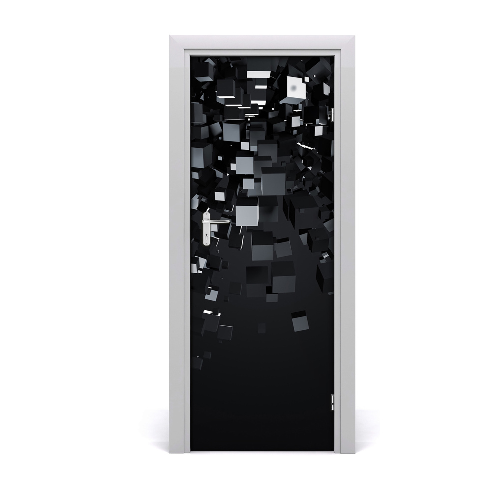 Autocolant de uşă 3D abstracție