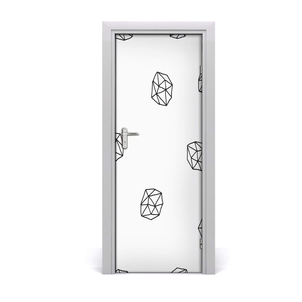 Tapet autocolant pentru uși Model cu forme geometrice