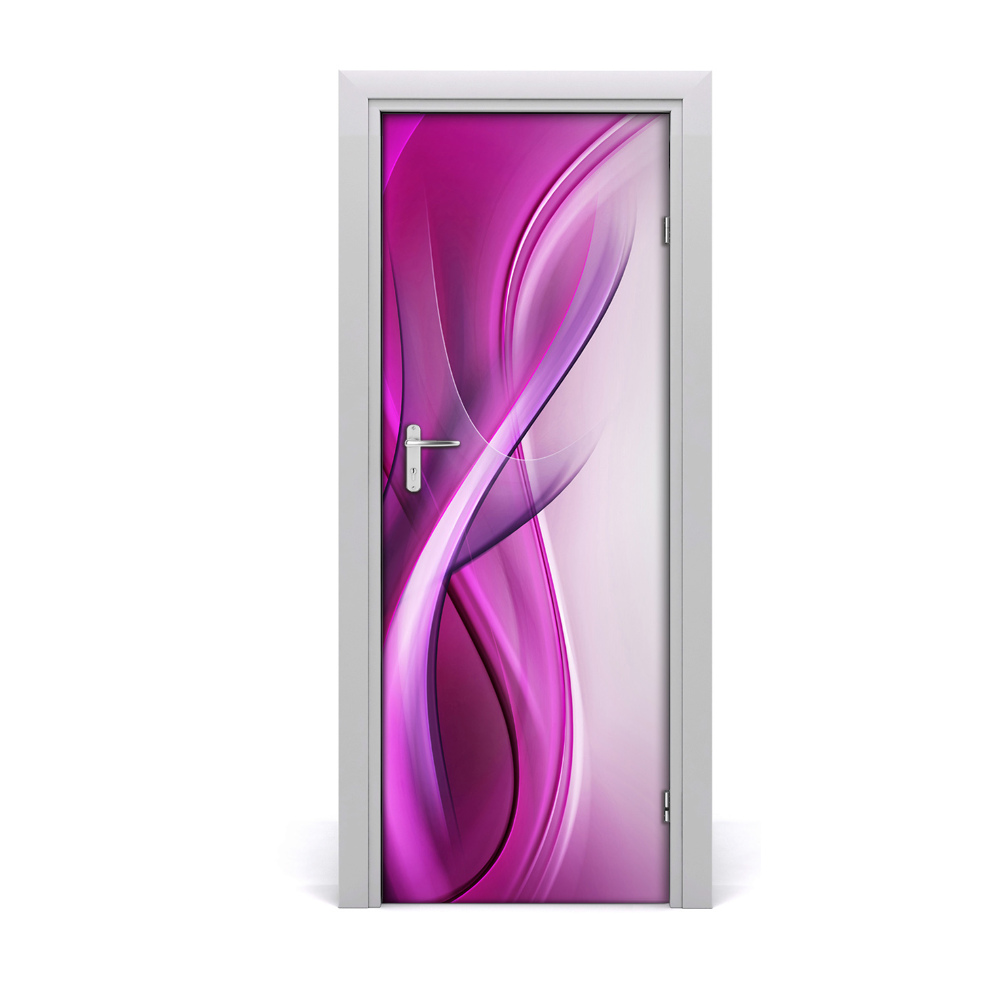 Autocolant pentru uși Valuri roz