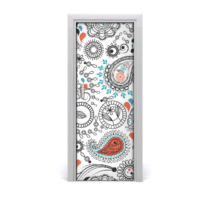 Tapet autocolant pentru uși Desen ornamente