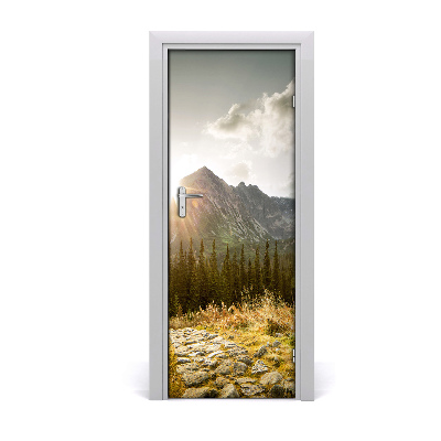 Tapet autocolant pentru uși Apus de soare în Munții Tatra