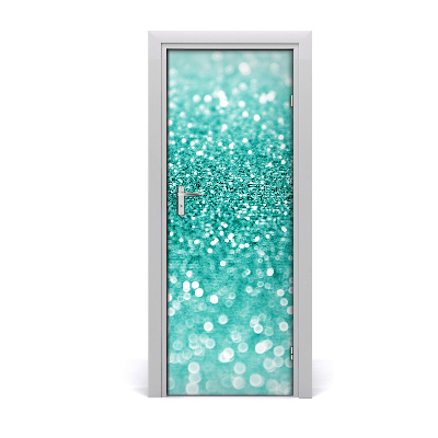 Tapet autocolant pentru uși Strălucire turcoaz