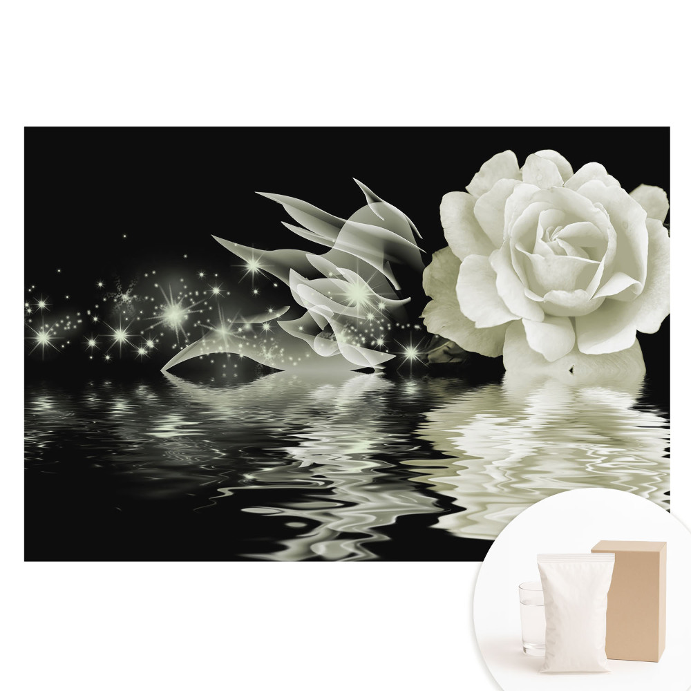 Tapet fotografic nețesut Trandafir magic cu efect luminos