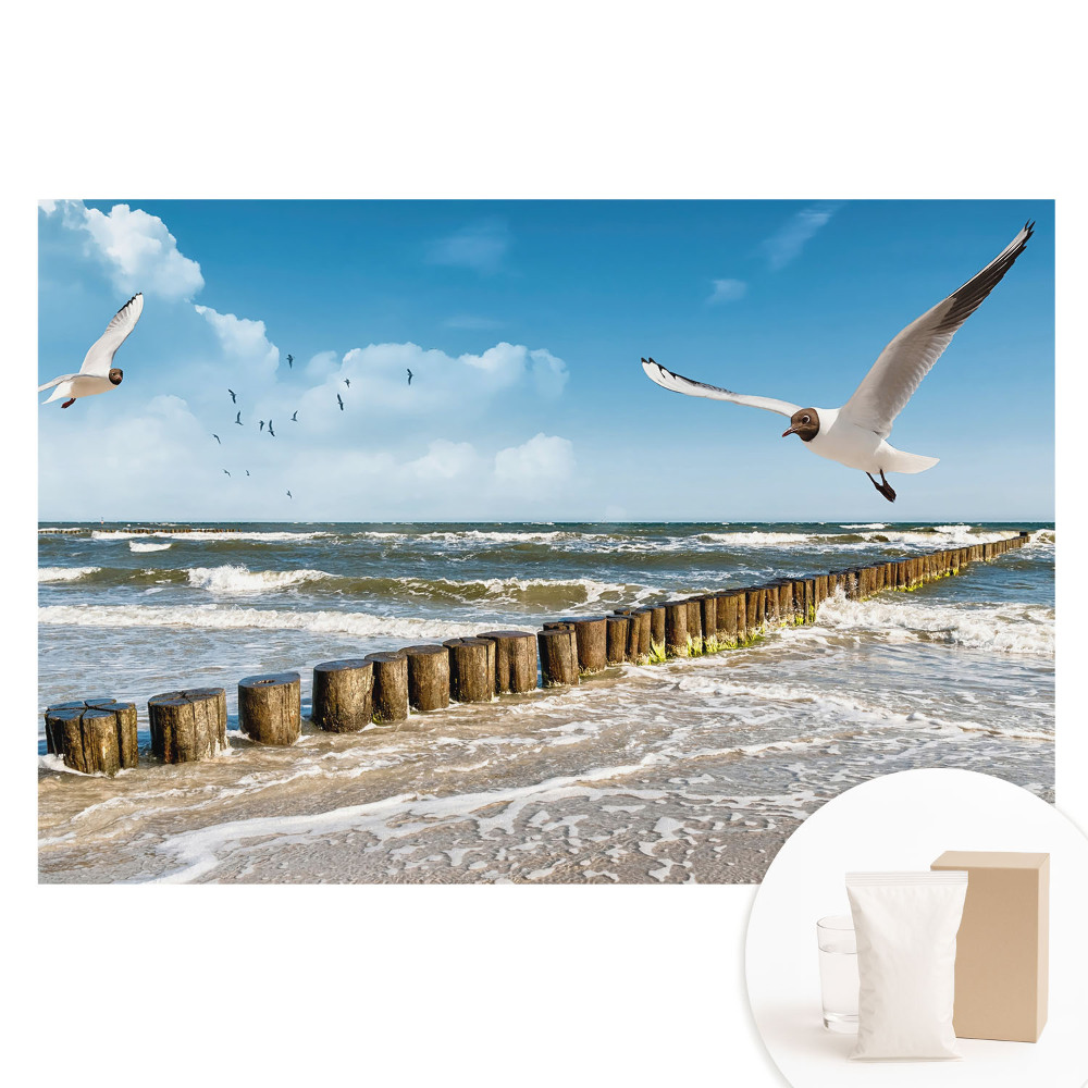 Tapet foto mare pentru perete Pescăruși deasupra mării