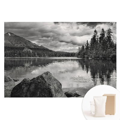 Fototapet cu imprimeu pe material nețesut Peisaj montan lac copaci