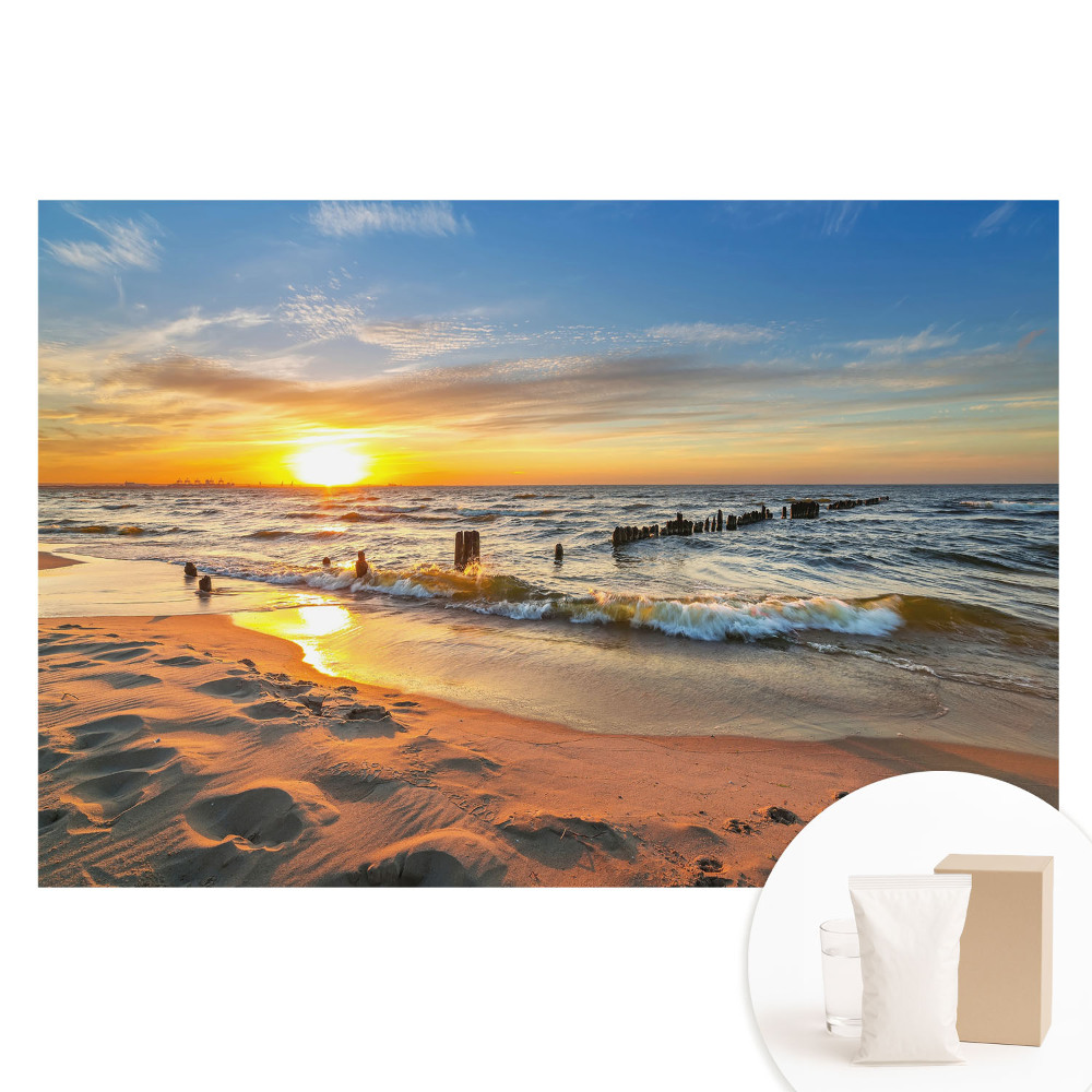 Tapet nețesut cu imprimeu Apus de soare peste mare