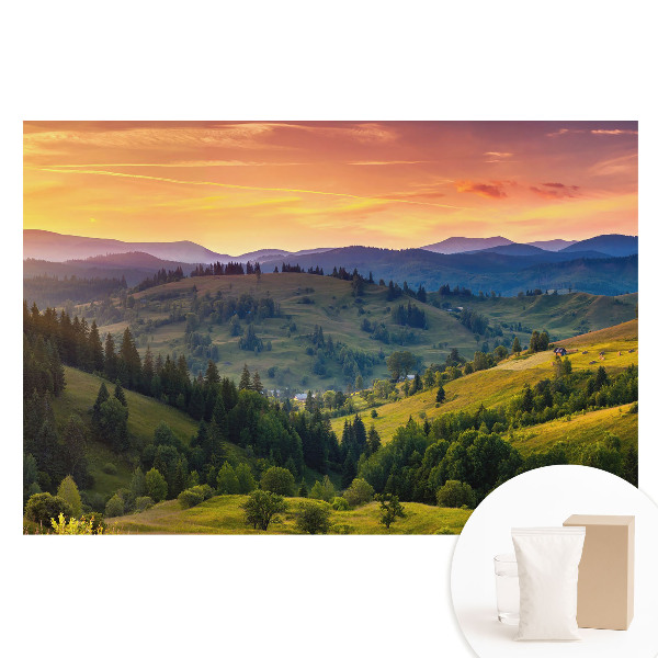 Tapet foto pe material nețesut Dealuri pitorești ale peisajului montan