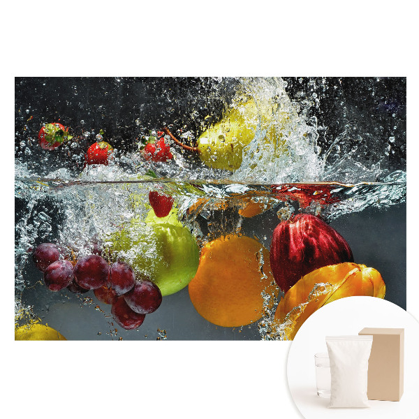 Tapet fotografic pe material nețesut Fructe colorate într-o explozie de apă