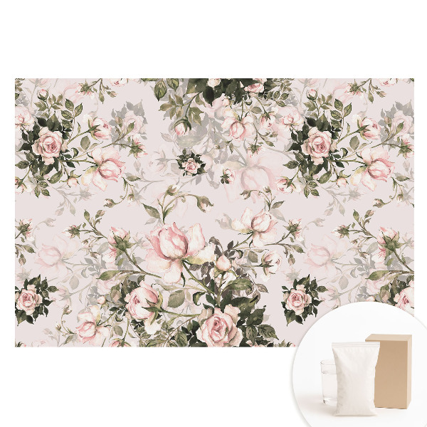 Tapet foto mare pentru perete Trandafiri delicați într-o compoziție clasică