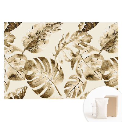 Fototapet cu model clasic de frunze tropicale