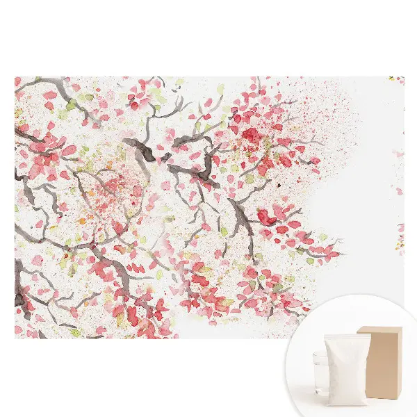 Tapet foto din material nețesut cu model floral în acuarelă