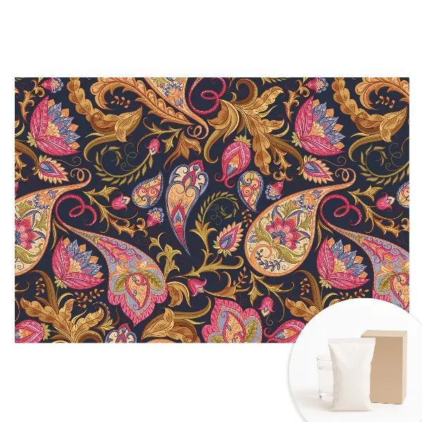 Tapet nețesut cu model floral paisley multicolor elegant