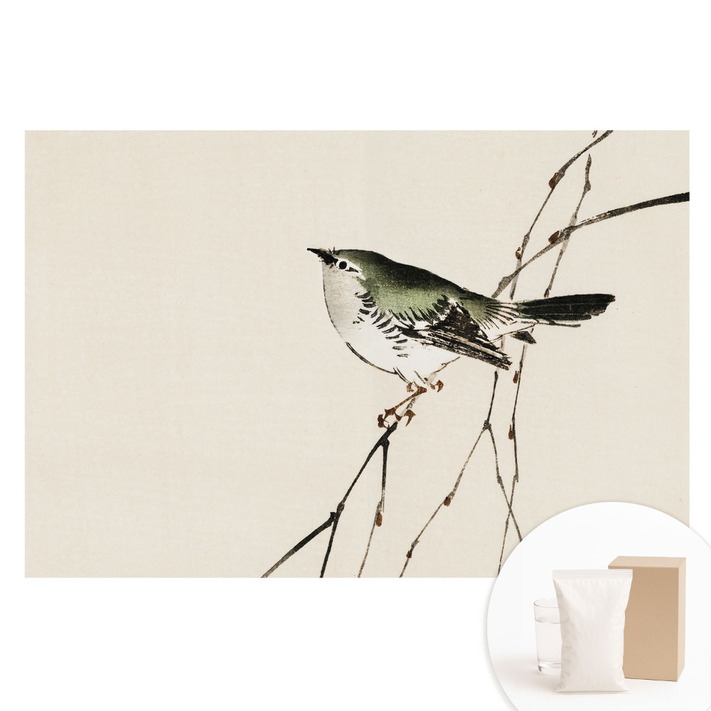 Tapet nețesut Pasăre pe o ramură, armonie minimalistă.