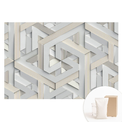 Tapet nețesut cu forme geometrice tridimensionale