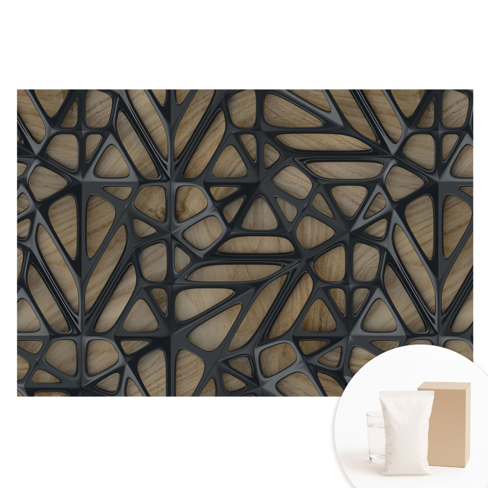 Tapet foto pe material nețesut Decorațiune din lemn ajurat, design modern