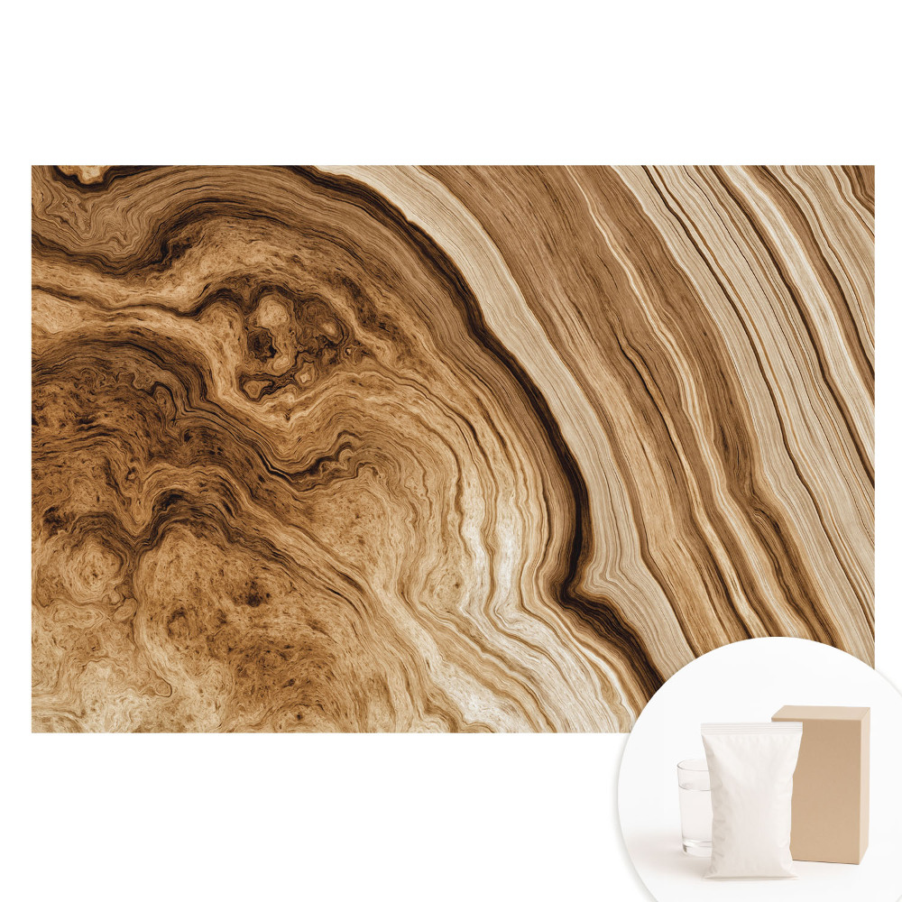 Fototapet cu imprimeu pe material nețesut Linii organice de lemn, tonuri pământii, atmosferă echilibrată