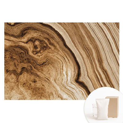 Fototapet cu imprimeu pe material nețesut Linii organice de lemn, tonuri pământii, atmosferă echilibrată