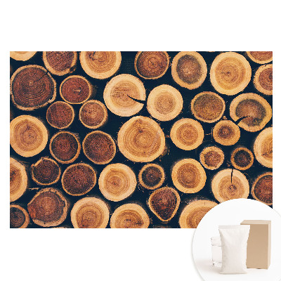 Tapet foto mare pentru perete Simetrie naturală a lemnului rustic